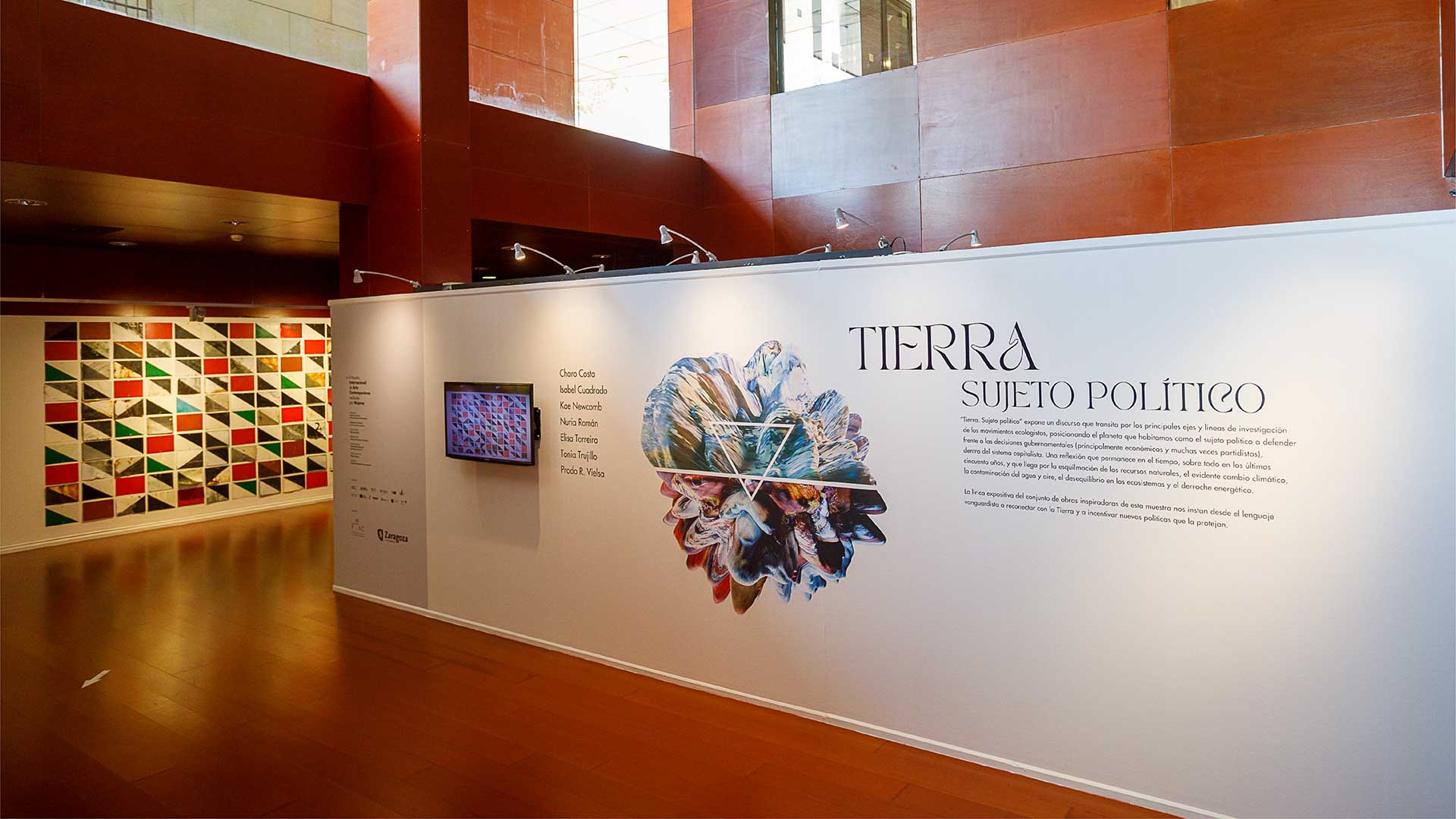 Diseño gráfico para exposición de arte contemporáneo realizado por mujeres artistas comprometidas con el medio ambiente, en el Centro de Historias de Zaragoza.