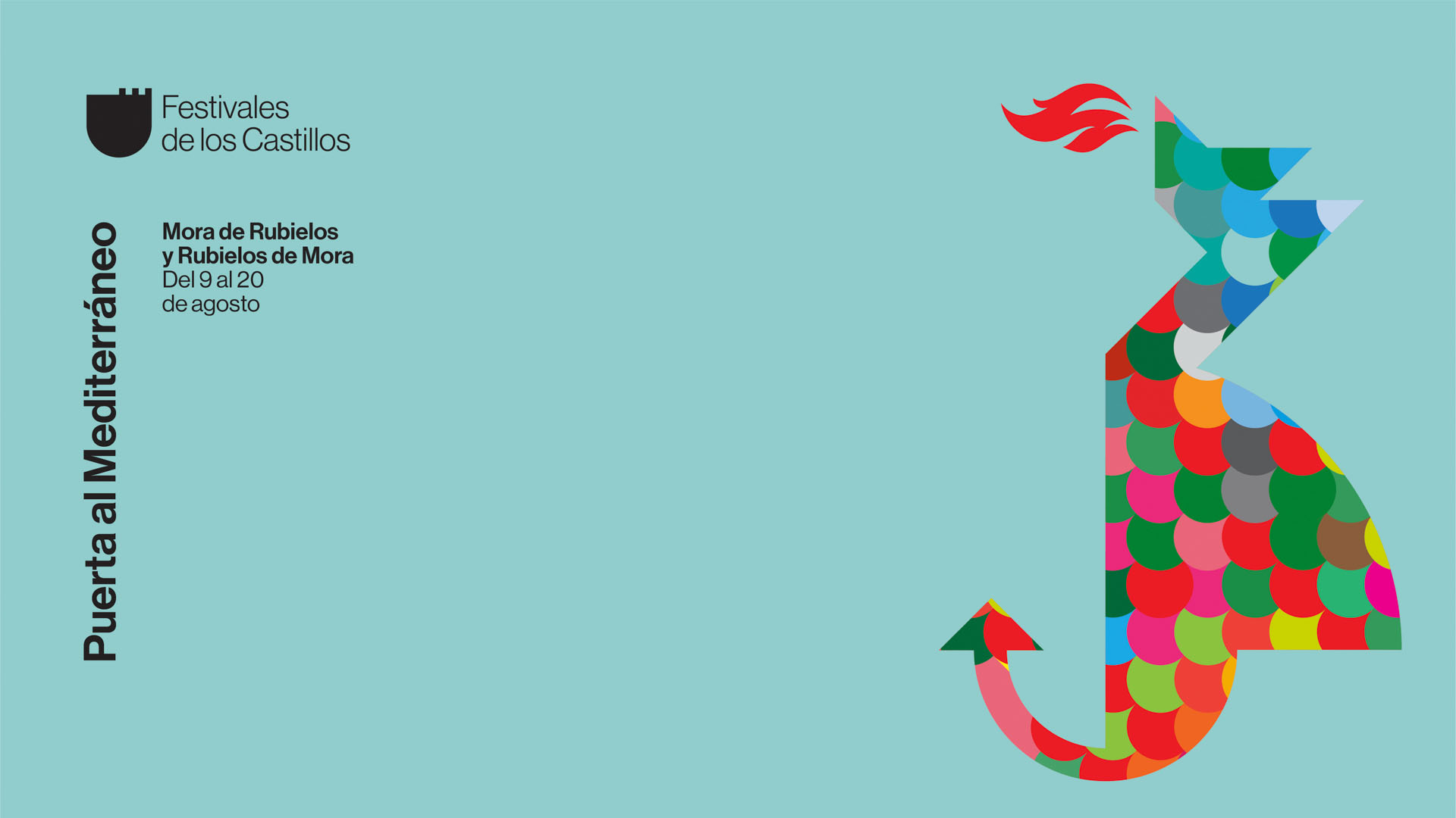 Diseño de serie de carteles Festivales de los Castillos 2023, Aragón.